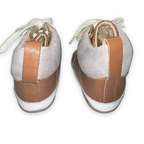 Little Love Bug Brown Leather Lace Up Baby Shoes Size 6 Handmade Baby Shoes - Picture 4 of 7